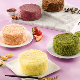 沪上唯巧 北海道空气蛋糕组合装 3口味 3盒（酸奶口味+草莓口味+葡萄口味）