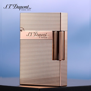 S.T.Dupont 都彭 法国都彭 S.T.Dupont  新年礼物 L2 FAMILY SMALL 钻石菱纹朗声打火机 电镀玫瑰金 c18691