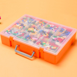 乐高收纳盒积木分类盒子装玩具小颗粒零件分格拼装分拣箱整理透明