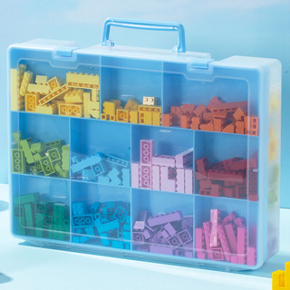 乐高收纳盒积木分类盒子装玩具小颗粒零件分格拼装分拣箱整理透明