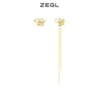 ZENGLIU ZEGL设计师风的童话风车耳夹耳骨夹女流苏耳环不对称无耳洞耳饰品