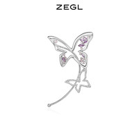 ZENGLIU ZEGL设计师蝴蝶耳夹女无耳洞耳挂高级感小众轻奢耳环冷淡风耳饰品