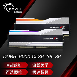 G.SKILL 芝奇 32GB(16Gx2)DDR5 6000频率 台式机内存条-幻锋戟RGB灯条