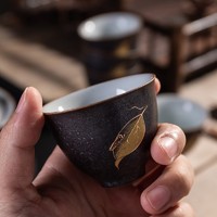 容山堂 cb721 金枝玉叶银斑茶杯 45ml