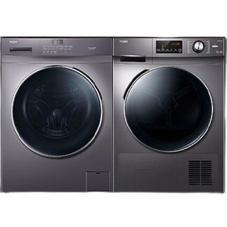 Haier 海尔 EG100MATE3S+GBN100-636 热泵式洗烘套装 星蕴银