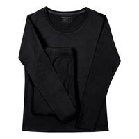 SHOWDAY 秀黛 女士保暖内衣套装 C3662041T 黑色 M