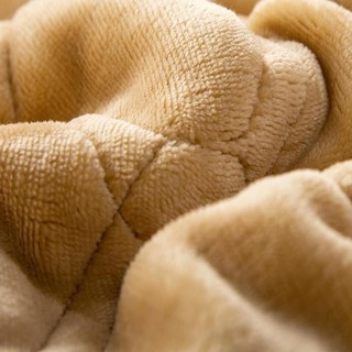 MERCURY 水星家纺 暖意绒绒 水洗复合垫毯 小麦色 200*230cm