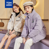 TONLION 唐狮 TonLion）[犬系女孩联名]2021冬季短款立领羽绒服ins宽松时尚外套626420072033 M