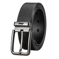 JEEP 吉普 男士牛皮针扣腰带 950120010 时尚款 哑枪/黑色 105
