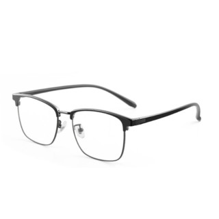 JingPro 镜邦 98180 亮光黑色合金金属眼镜框+1.60折射率 防蓝光镜片