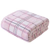 KINGSHORE 金号 G4634 格子巾毛毯 红色 200*160cm