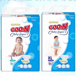 GOO.N 大王 国际版纸尿裤组合装 L64片+XL54片