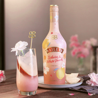 BAILEYS 百利甜酒 樱花白桃味 甜酒 17%vol 700ml