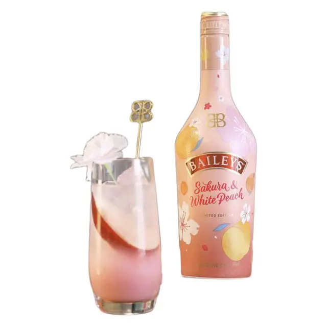  百利甜酒 BAILEYS甜酒 樱花白桃味 甜酒 17%vol 700ml
