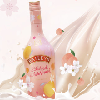 BAILEYS 百利甜酒 樱花白桃味 甜酒 17%vol 700ml