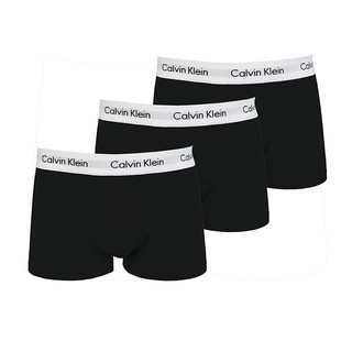 卡尔文·克莱 Calvin Klein 男士平角内裤套装 U2664G-001 3条装 黑色 XL