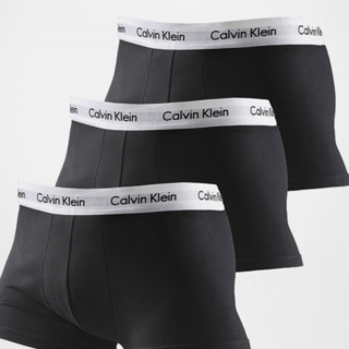 卡尔文·克莱 Calvin Klein 男士平角内裤套装 U2664G-001 3条装 黑色 M