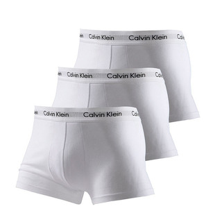 卡尔文·克莱 Calvin Klein 男士平角内裤套装 U2664G-100 3条装 白色 XL