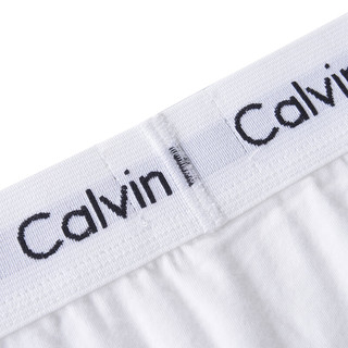 卡尔文·克莱 Calvin Klein 男士平角内裤套装 U2664G-100 3条装 白色 XL