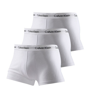 卡尔文·克莱 Calvin Klein 男士平角内裤套装 U2664G-100 3条装 白色 M