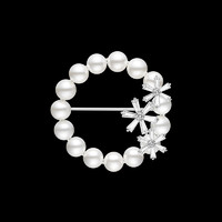 HEFANG Jewelry 何方珠宝 女士雪环胸针  HFF063100