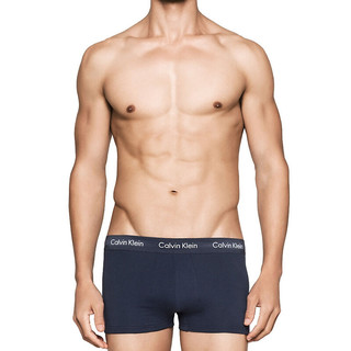 卡尔文·克莱 Calvin Klein 男士平角内裤套装 U2664G-I03 3条装(黑色+深蓝+蓝色) L