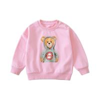 cicibear 齐齐熊 QQ7845 儿童卡通熊印花毛圈卫衣 粉色 120cm