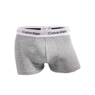 卡尔文·克莱 Calvin Klein 男士平角内裤套装 U2664G-998 3条装(黑色+白色+灰色) XL