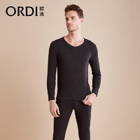 ORDI 欧迪 双重优惠：欧迪 男士新款加厚双面磨绒打底衫 碳灰色