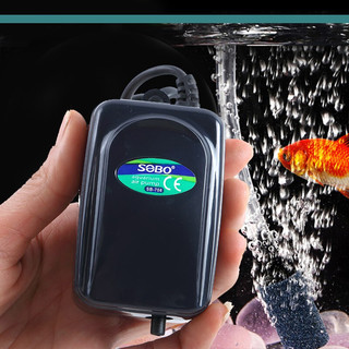 松宝 SOBO 松宝鱼缸氧气泵增氧泵小型鱼缸养鱼氧气泵家用增氧机器水族箱用品 3w单孔