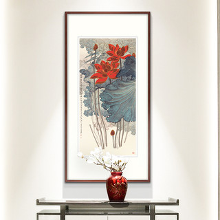 ZEN'S BAMBOO 橙舍 张大千《金荷》70x140cm