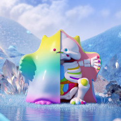 popmart泡泡玛特popmart泡泡玛特megayukirainbow珍藏系列400限量定制