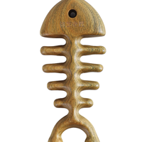 创艺老匠按摩梳子头部经络梳头皮头疗按摩天然绿檀木梳防静电脱发