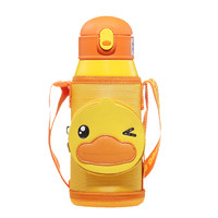 B.Duck 儿童保温杯+吸管盖+倒水盖 620ml 黄色
