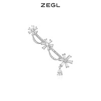 ZENGLIU ZEGL设计师雪花耳夹女无耳洞耳挂耳骨夹耳环小众设计感冷淡风耳饰