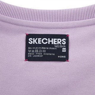SKECHERS 斯凯奇 女子运动卫衣 L420W287/00AQ 浅紫色 XL