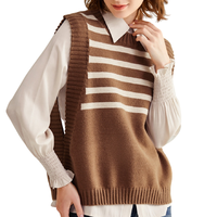 ELLE 她 都市系列 女士衬衫马甲套装 EJ11166 2件套 咖色 M