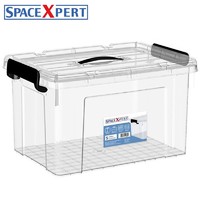 SPACEXPERT 空间专家 近直角高透手提塑料收纳箱 25L