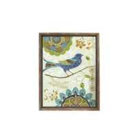 海龙红 简美风格花鸟装饰单幅《喜上枝头》C款 40x60cm 油画布 轻奢蓝