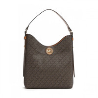 MICHAEL KORS 迈克·科尔斯 Bowery系列 女士大号老花单肩包 30S0GBOH7B252 驼棕色