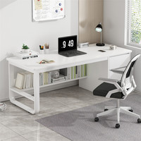 木匠印记 A44 家用电脑桌+转椅 暖白色 140cm