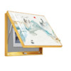 木品缘《山清水秀》50x40cm 哑光纸 金色铝合金框