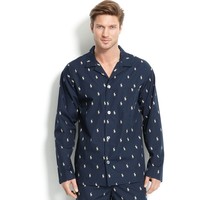 RALPH LAUREN Men's All Over Polo Player Pajama Shirt
