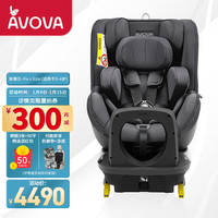 AVOVA德国进口车载儿童安全座椅汽车用婴儿0-4岁360度旋转斯博贝 考拉灰
