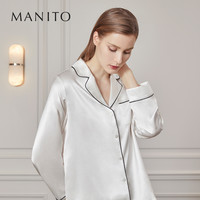 MANITO/曼尼陀Authentic真丝睡衣套装舒适桑蚕丝睡衣女蚕丝秋冬