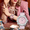 手表女款小众轻奢时尚满天星大表盘新款2021爆款欧美品牌正品新年 樱花粉（48mm）