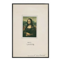 上品印画《没胡须的蒙娜丽莎》42x62cm 艺术微喷 细边黑色PS框