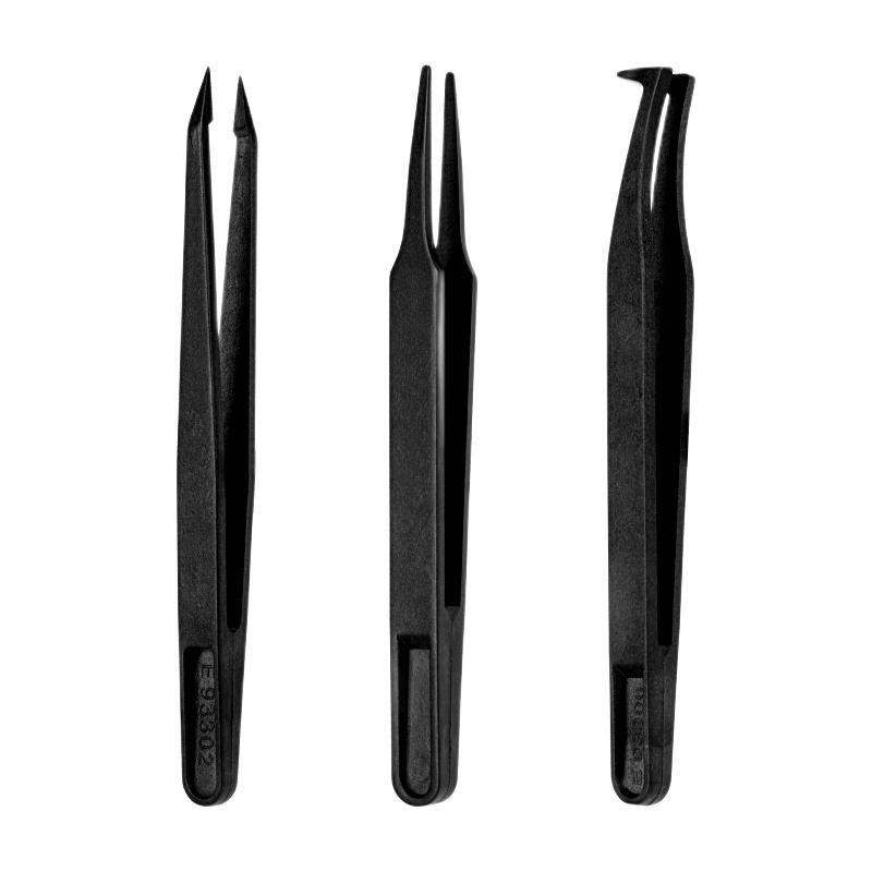 deli 得力 DL396003F 防静电镊子套装 三件套