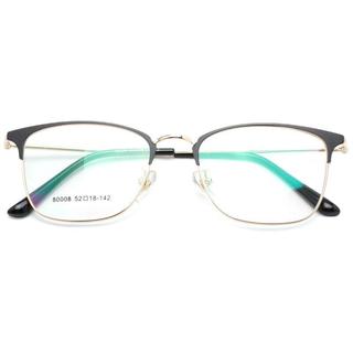黑金色金属眼镜框+1.74折射率 防蓝光镜片