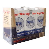 Vega de Oro 维加高钙全脂纯牛奶1L*6盒整箱西班牙进口青少年儿童成人营养早餐
